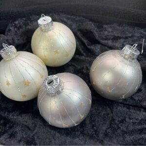 Krebs vintage hand decorated glass Christmas ornaments